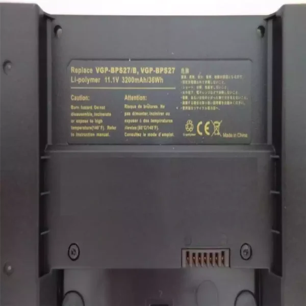 Pin Laptop SONY VGP-BPS27/B,VGP-BPS27/N,VGP-BPS27/Q,VGP-BPS27/X - Hình ảnh 3