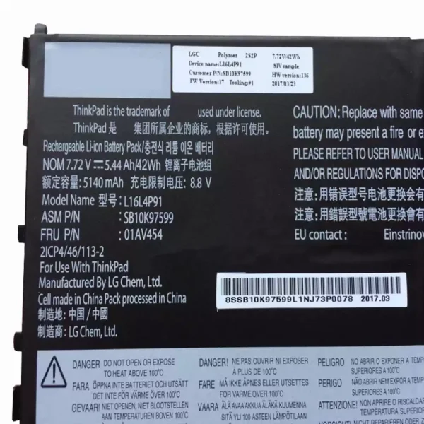 Pin Laptop LENOVO SB10K97599 - Hình ảnh 3