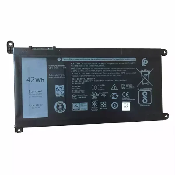 Pin Laptop DELL 51KD7