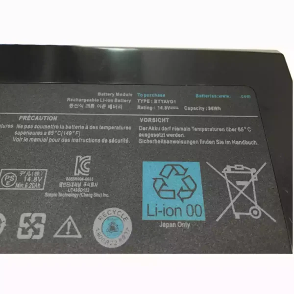 Pin Laptop DELL Alienware M18x R2 - Hình ảnh 3