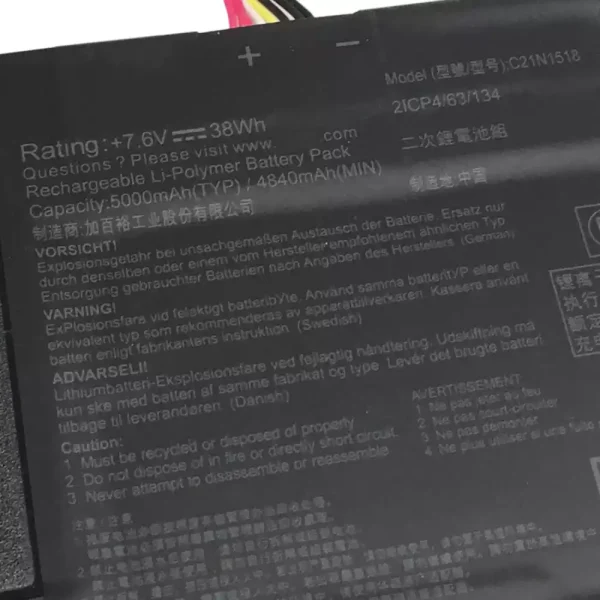 Pin Laptop ASUS C21N1518 - Hình ảnh 3