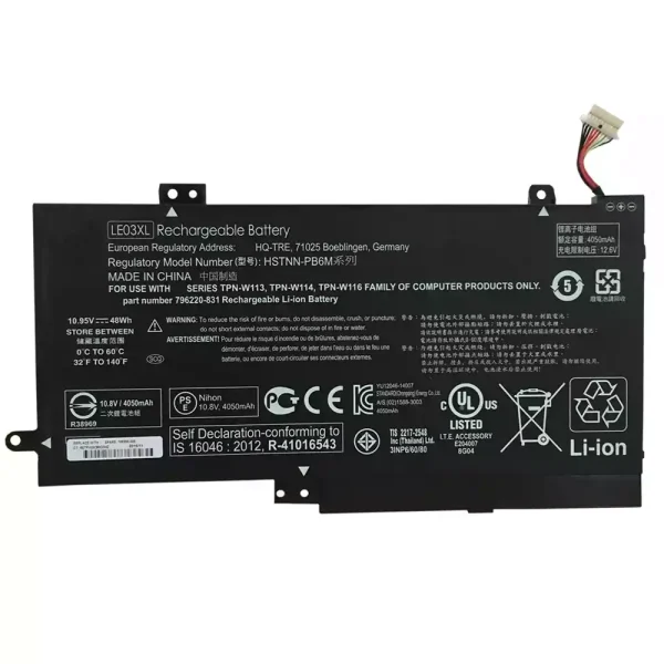Pin Laptop HP LE03XL