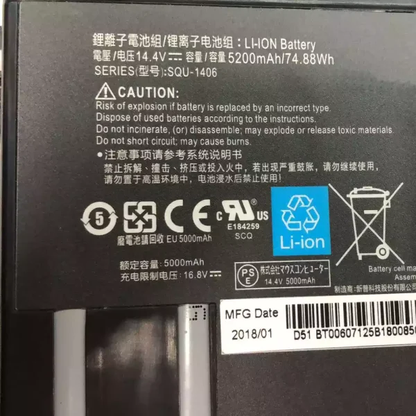 Pin Laptop Thunderobot SQU-1406 - Hình ảnh 3