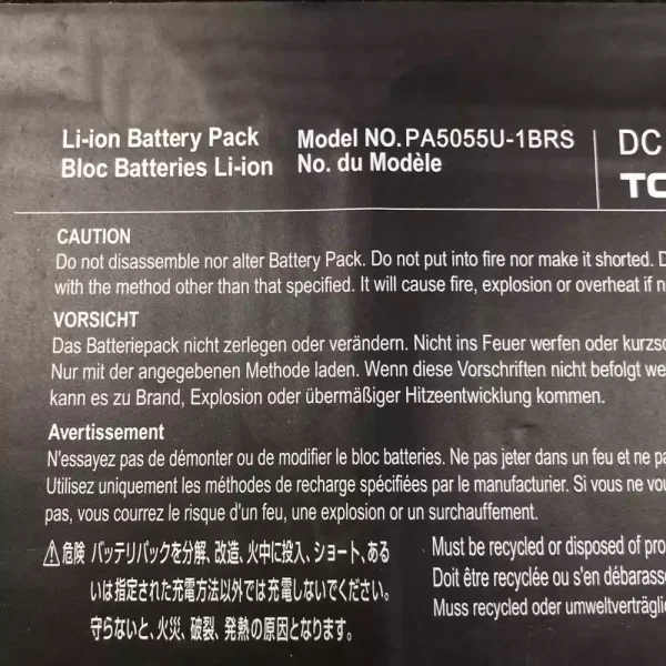Pin Laptop TOSHIBA PA5055U-1BRS - Hình ảnh 3