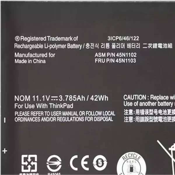 Pin Laptop LENOVO ThinkPad X1 Helix - Hình ảnh 3