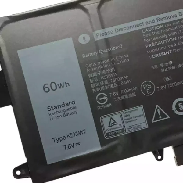 Pin Laptop DELL K5XWW - Hình ảnh 3