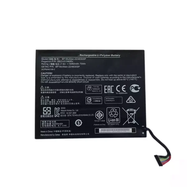 Pin Laptop Pegatron Corporation Getac OB23-011NORV