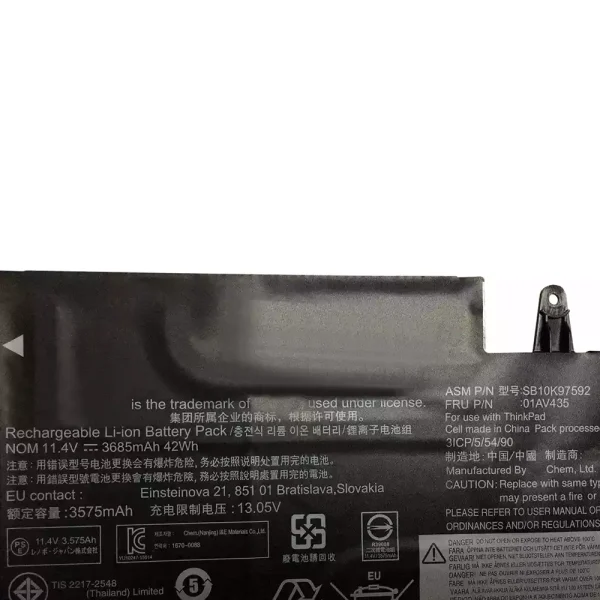 Pin Laptop LENOVO ThinkPad New S2 2018 - Hình ảnh 3