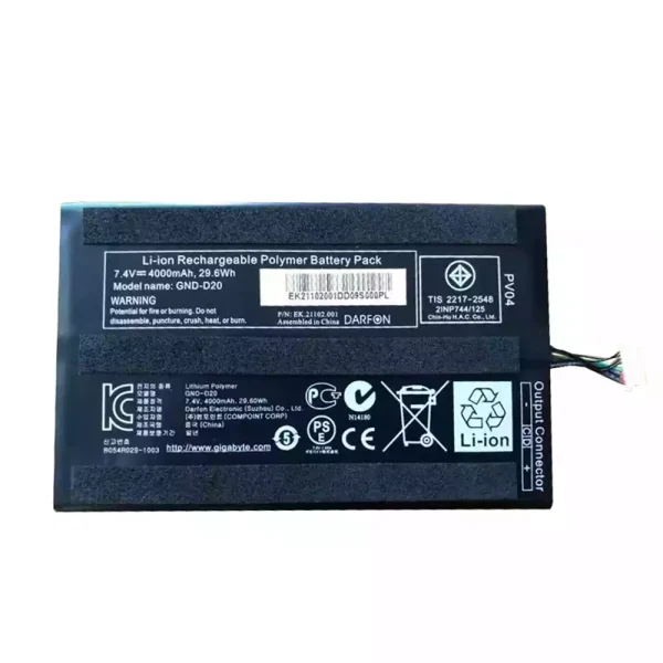 Pin Laptop GIGABYTE GND-D20