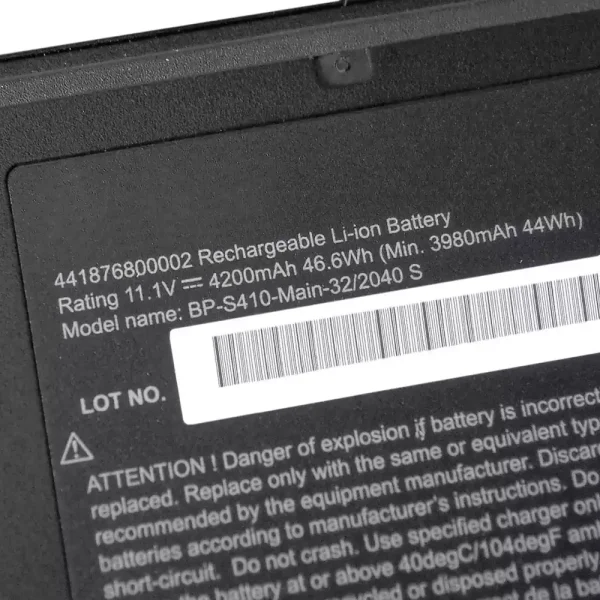 Pin Laptop GETAC S410,S410 Semi-Rugged - Hình ảnh 3