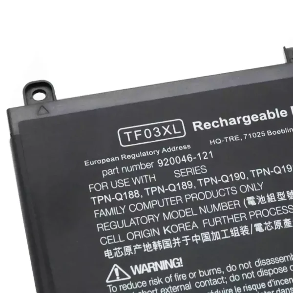 Pin Laptop HP TPN-Q188,TPN-Q189,TPN-Q190,TPN-Q191 - Hình ảnh 3