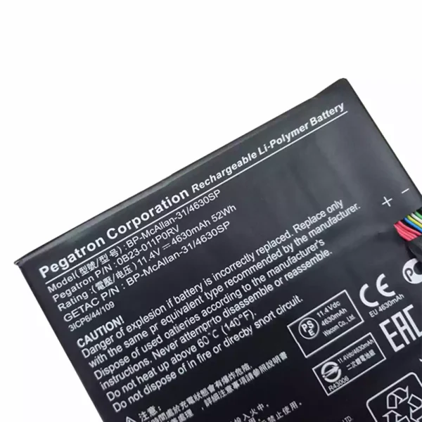 Pin Laptop Pegatron BP-McAllan-31,BP-McAllan-31/4630SP,OB23-011P0RV - Hình ảnh 3