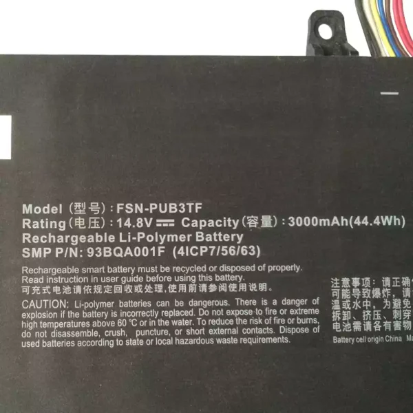 Pin Laptop QRTECH FSN-PUB3TF,93BQA001F - Hình ảnh 2