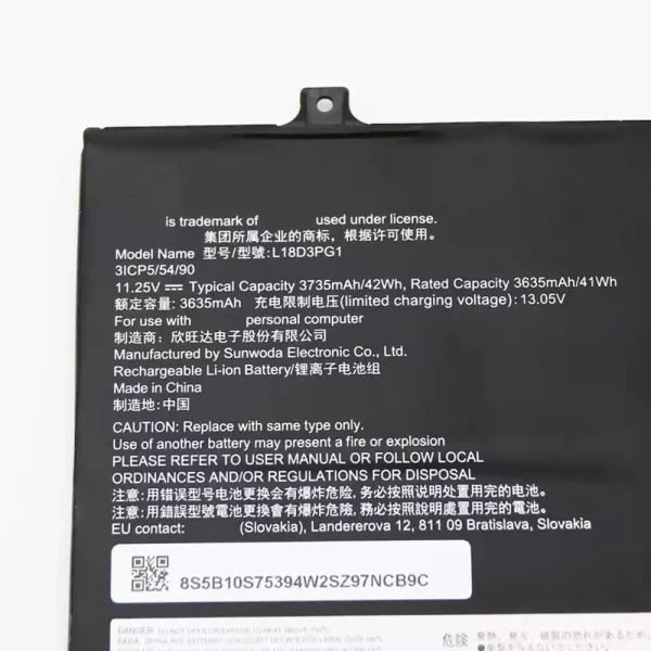 Pin Laptop LENOVO N24,5B10T36868,5B10S75394,SB10T83190 - Hình ảnh 3