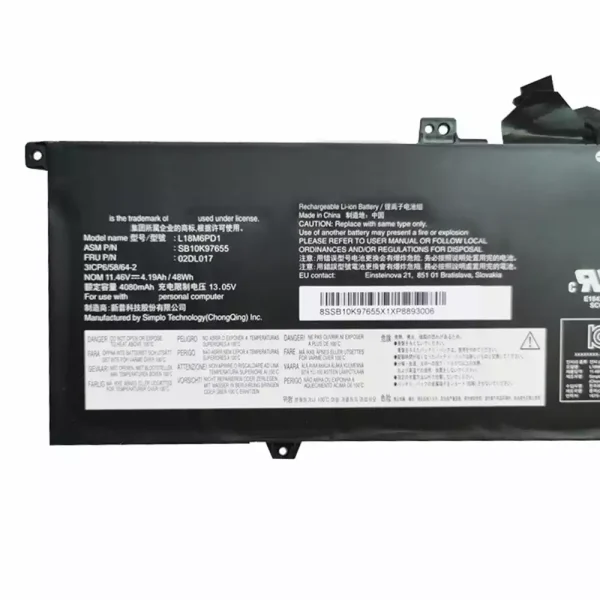 Pin Laptop LENOVO 02DL017 02DL018 02DL019 02DL020,SB10K97655 - Hình ảnh 3