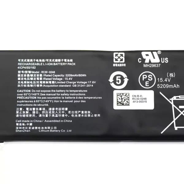 Pin Laptop RAZER RZ09-0238 RZ09-02385 RZ09-02386 RZ09-0288 RZ09-0301 - Hình ảnh 3