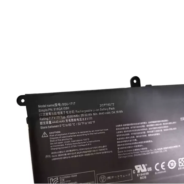 Pin Laptop Hasee SIMPLO SQU-1717,916QA108H - Hình ảnh 3