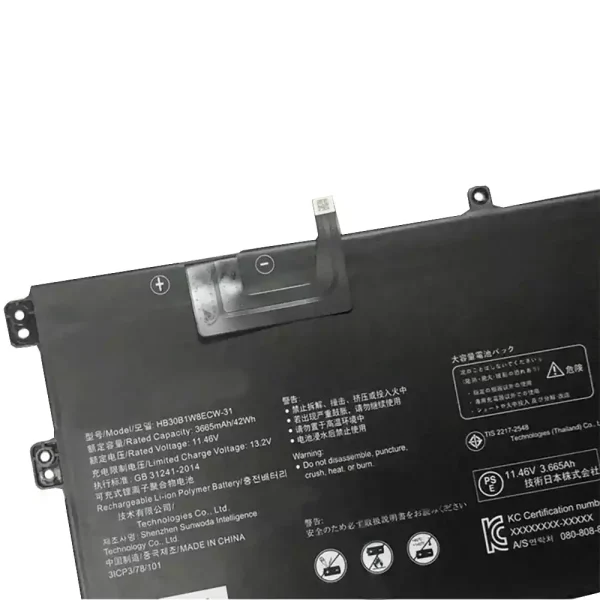 Pin Laptop HUAWEI HB30B1W8ECW-31 - Hình ảnh 3