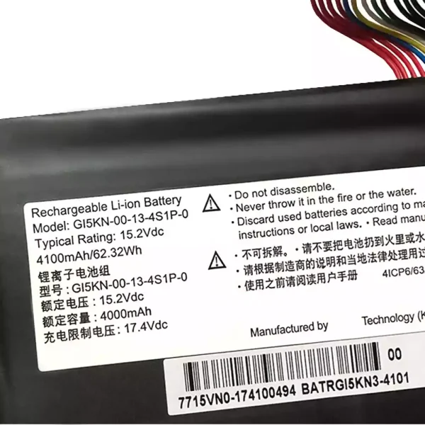 Pin Laptop HASEE GI5KN-00-13-4S1P-0 - Hình ảnh 3