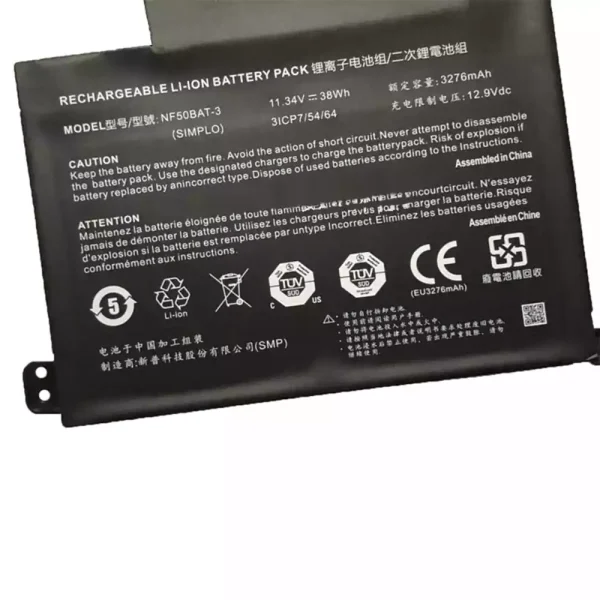 Pin Laptop CLEVO NF50BAT-3,6-87-N50VS-31E00 - Hình ảnh 3