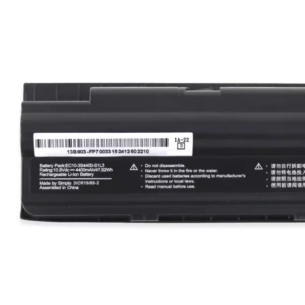 Pin Laptop EC10-3S4400-S1L3 EC10-3S4400-G1L3,EC10-3S4400-S4N3,EC10-3S4400-S1N3,EC10-3S5200-S1L5 - Hình ảnh 3
