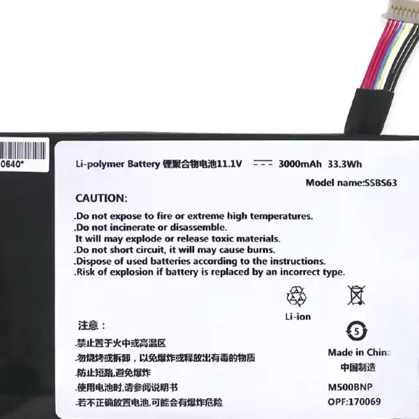 Pin Laptop SSBS63 - Hình ảnh 3