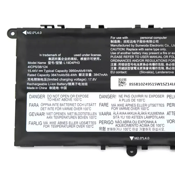 Pin Laptop LENOVO Yoga 14sIHU 14sITL 14s 2021,Slim 7 Pro 14ITL5 - Hình ảnh 3