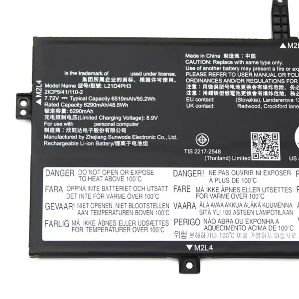 Pin Laptop LENOVO L21C4PH3 L21D4PH3 L21L4PH3 - Hình ảnh 3