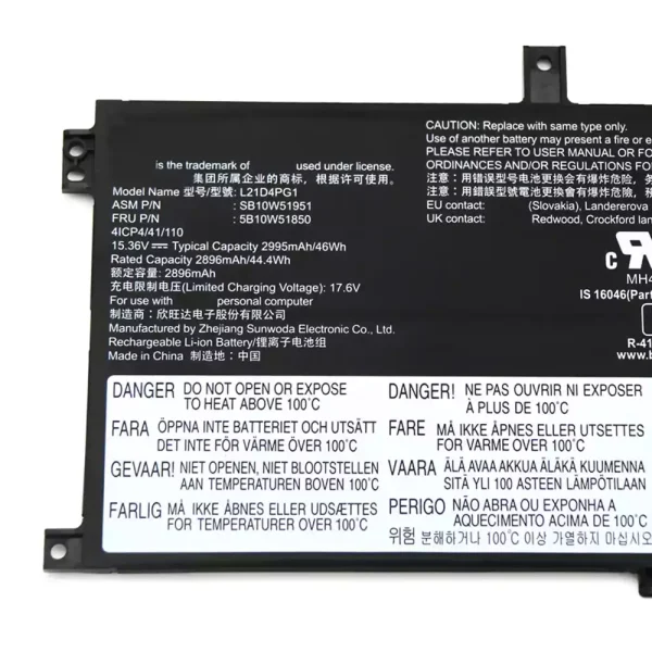 Pin Laptop LENOVO L21C4PG1 L21D4PG1 L21L4PG1 - Hình ảnh 3