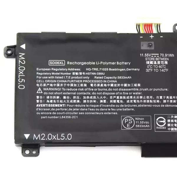 Pin Laptop HP TPN-Q236 TPN-Q238, HSTNN-DB9U L84392-005 84356-2C1 - Hình ảnh 3