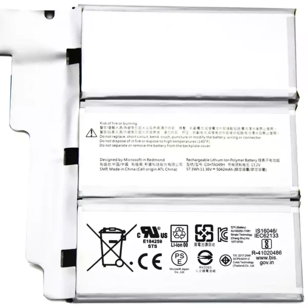 Pin Laptop G3HTA049H Microsoft Surface Book 2nd 13.5 inch 1835 Keyboard - Hình ảnh 3