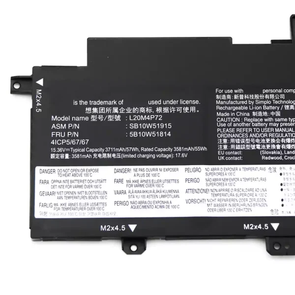 Pin Laptop LENOVO ThinkPad T14s Gen 2 - Hình ảnh 3