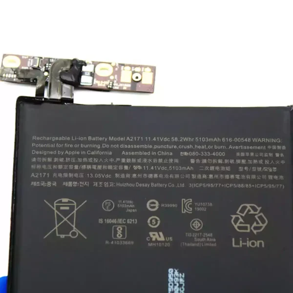 Pin Laptop A2171 Macbook Pro 13 2019 A2159 - Hình ảnh 3