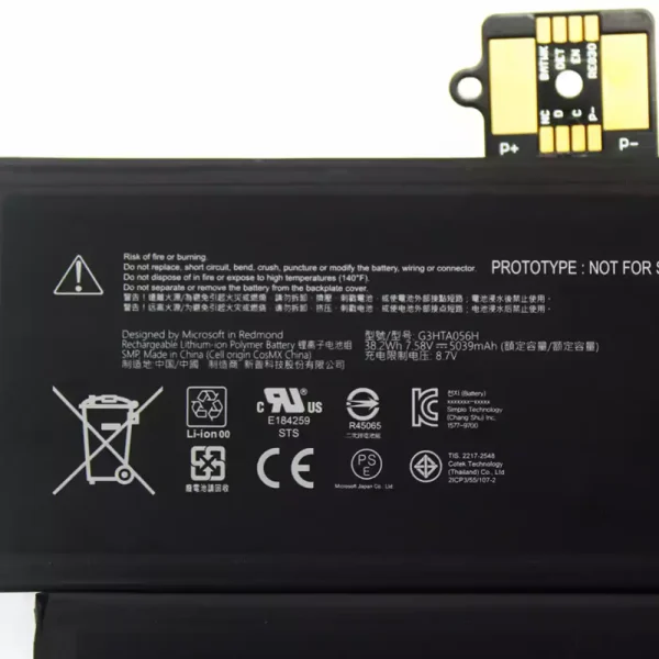 Pin Laptop G3HTA056H,Microsoft Surface Pro X 1876 - Hình ảnh 3