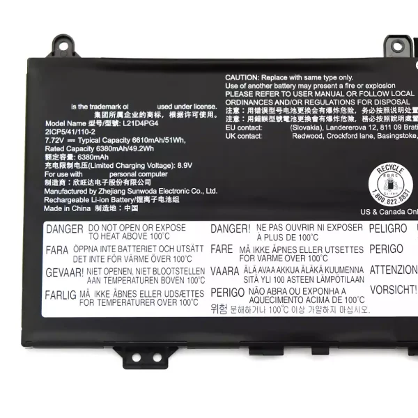 Pin Laptop LENOVO L21C4PG4,L21D4PG4,L21L4PG4,L21M4PG4 - Hình ảnh 3