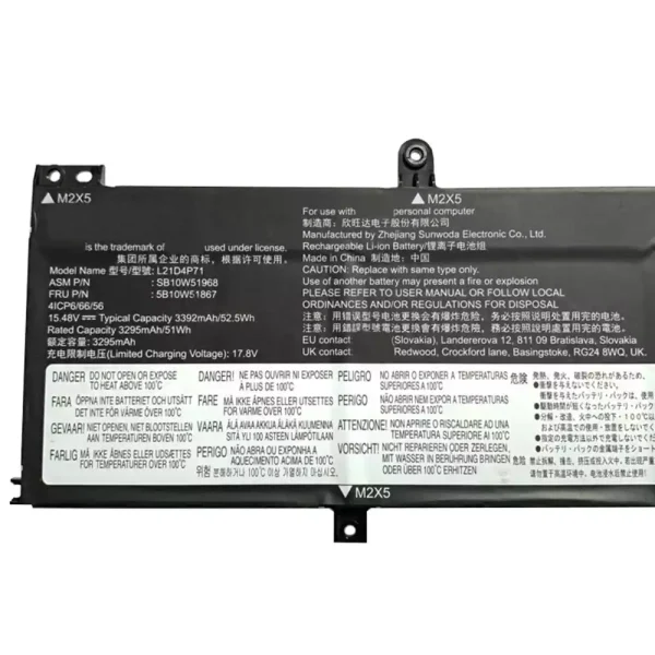 Pin Laptop LENOVO L21D4P71 L21C4P71 L21L4P71 L21M4P71 - Hình ảnh 3