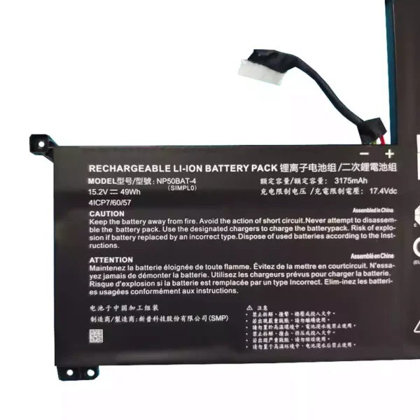 Pin Laptop ThundeRobot 911M TR HJK,SCHENKER XMG Focus 15 - Hình ảnh 3
