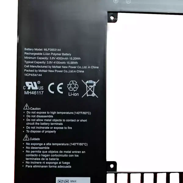 Pin Laptop McNair MLP3853144 MLP3853144-2p - Hình ảnh 2