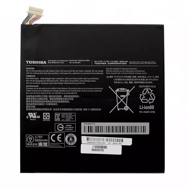 Pin máy tính bảng TOSHIBA PA5234U-1BRS