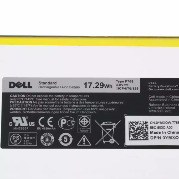 Pin máy tính bảng DELL P708,0YMX0W - Hình ảnh 3