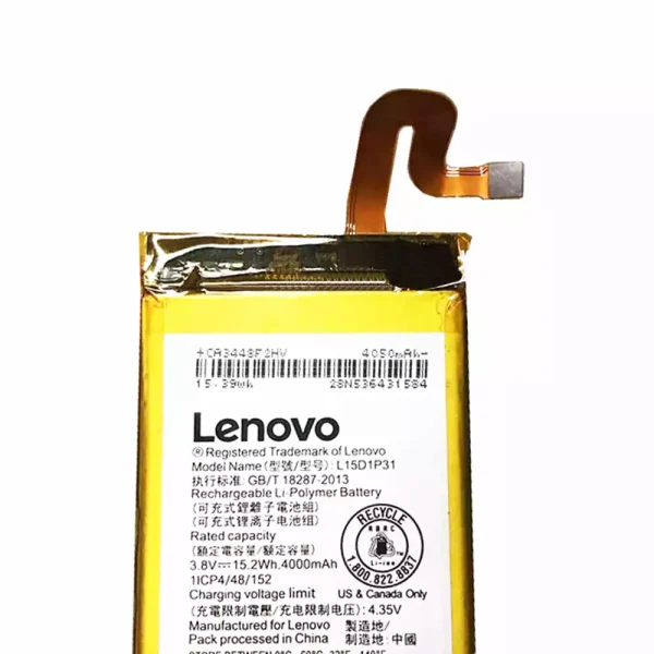 Pin máy tính bảng LENOVO L15D1P31 - Hình ảnh 2