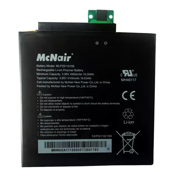 Pin máy tính bảng McNair MLP29110109