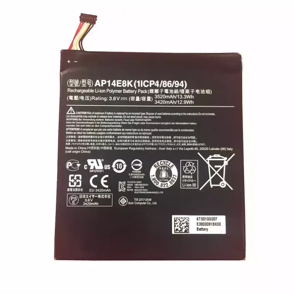 Pin máy tính bảng ACER AP14E8K