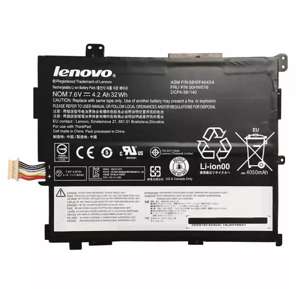 Pin máy tính bảng LENOVO SB10F46454,00HW016