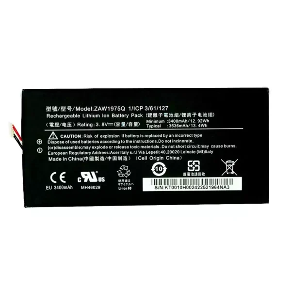 Pin máy tính bảng ACER ZAW1975Q,Iconia Tab 7 A1-713HD