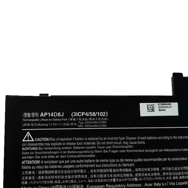 Pin máy tính bảng ACER AP14D8J - Hình ảnh 3