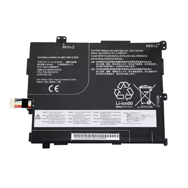 Pin máy tính bảng LENOVO SB10F46456 00HW018,ThinkPad 10 2nd