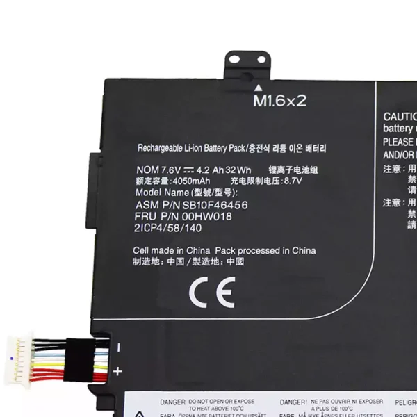 Pin máy tính bảng LENOVO SB10F46456 00HW018,ThinkPad 10 2nd - Hình ảnh 3