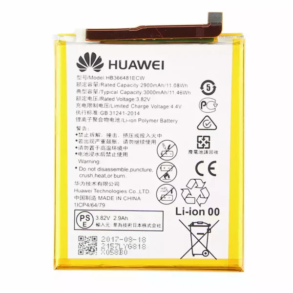 Pin HB366481ECW Thích hợp cho Huawei P9,P10 lite,G9,G9 lite,Honor 8,Honor 5c,nova 3e