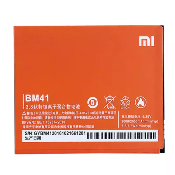 Pin BM41 Thích hợp cho Xiaomi Redmi 1S Hongmi 1S - Hình ảnh 3